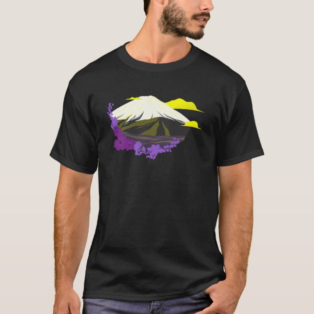 Icke-binärt Pride japanskt Wave LGBTQ NB Art LGBT  T Shirt (Framsida)