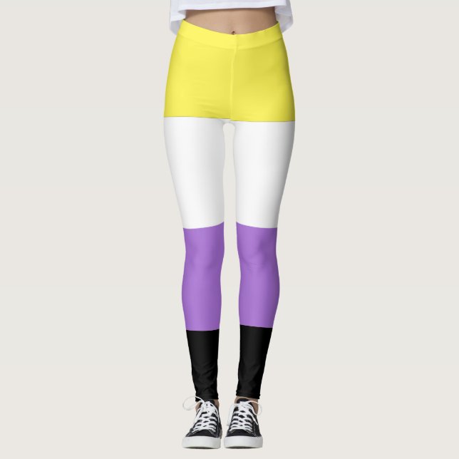 Icke-binärt Pride Leggings (Framsida)