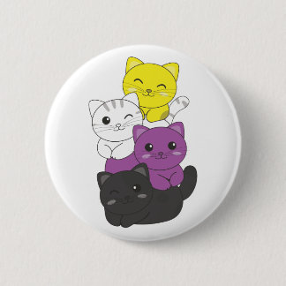 Icke- binärt Pride Lgbtq Cute Cat, icke- binärt, F Knapp