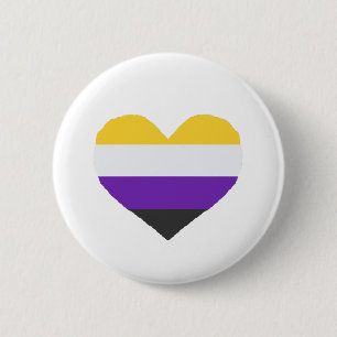 Icke-binärt Pride-märke Knapp