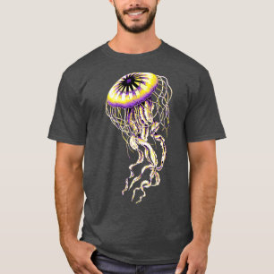 Icke-binärt Pride Realistisk maneter T Shirt