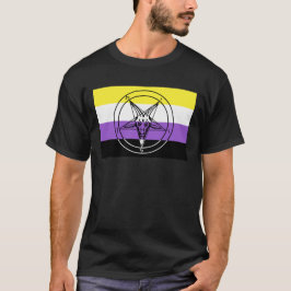 Icke-binärt Pride Sigil of Baphomet T Shirt