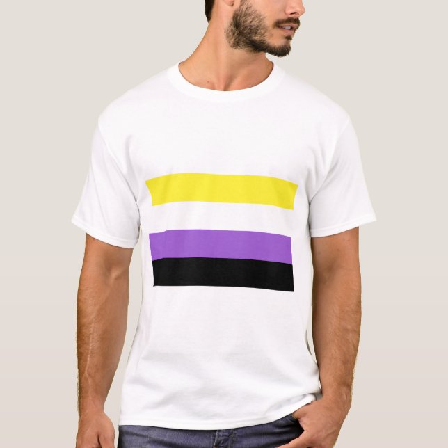 Icke-binärt Pride T Shirt (Framsida)