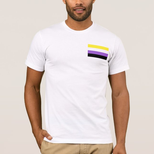 Icke-binärt Pride T Shirt (Framsida)