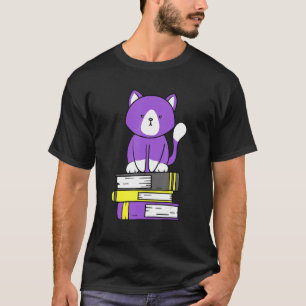 Icke-binärt subtilt Pride Cute Bok Pile non Bina T Shirt