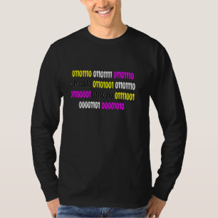 Icke-bindande i binär Flagga Färg T Shirt