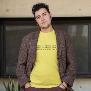 Icke-bindande i binär kodöverföring tee shirt