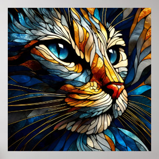 Icke-blekt kött - AI-genererat katt Poster
