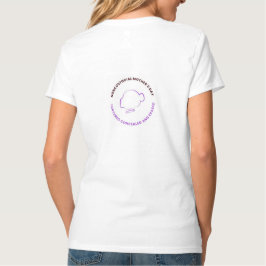 Icke boende mors dag-logotyp på baksidan t shirt