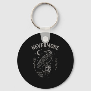 Icke desto fler Raven Skull Art, Gothic Edgar Alla Nyckelring
