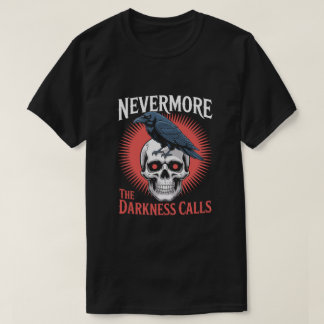 Icke desto fler Raven Skull Gothic Horror Tee