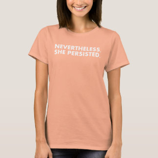"Icke desto mindre bestod hon" vit text T-shirt