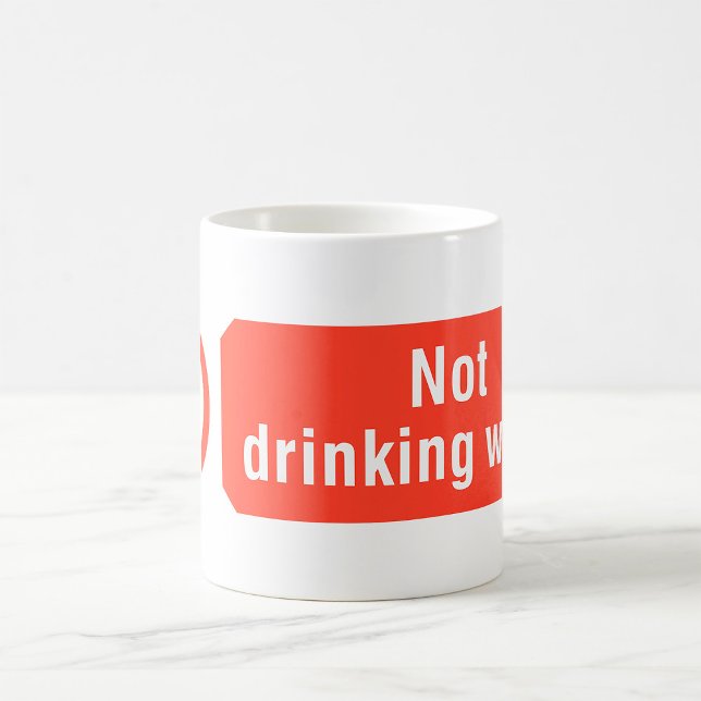 Icke dricksvatten säkerhetsskylt kaffemugg (Skapare uppladdad)