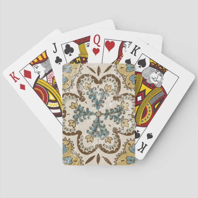 Icke-emballerat batikkvadrat II Casinokort (Baksidan)