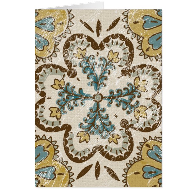 Icke-emballerat batikkvadrat II Hälsningskort (Framsidan)