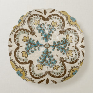 Icke-emballerat batikkvadrat II Rund Kudde