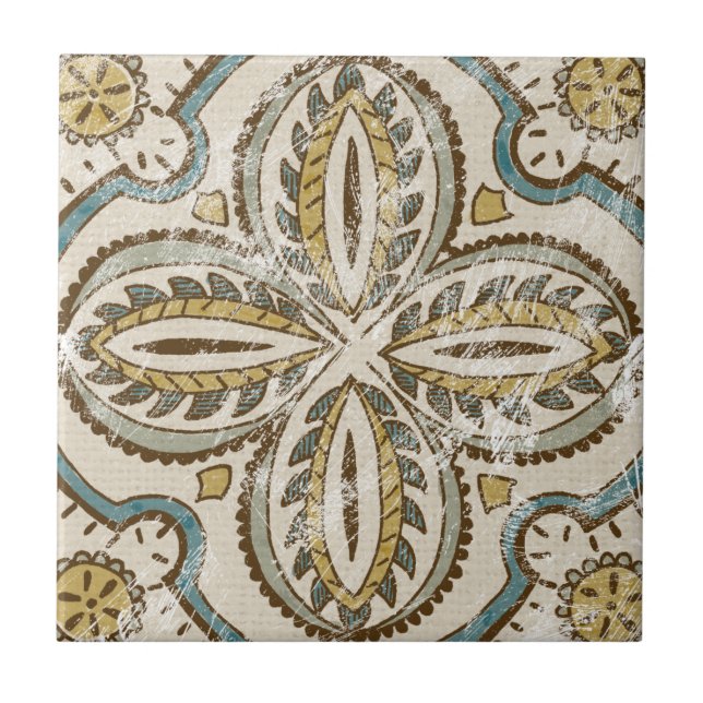 Icke-emballerat batikkvadrat III Kakelplatta (Framsidan)