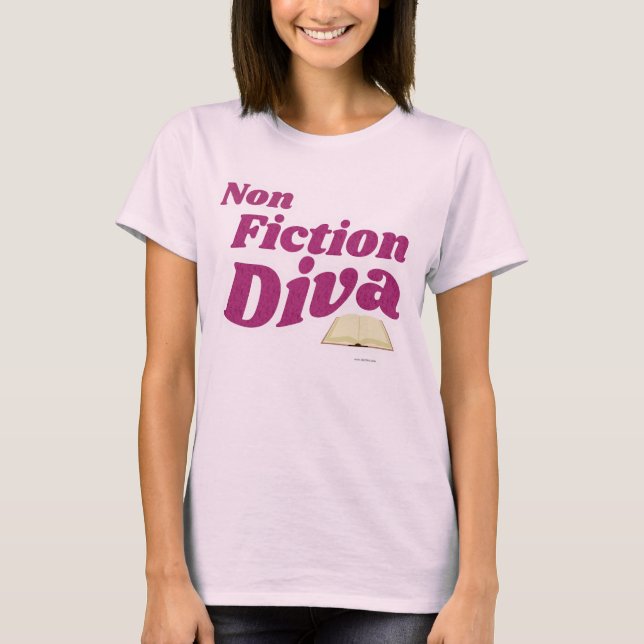 Icke-fektion Diva Sassy Author Design Slogan T Shirt (Framsida)