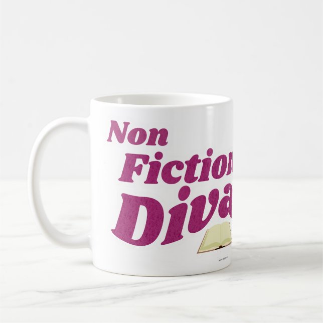 Icke-fektion Diva Sassy Writing Art Slogan Kaffemugg (Vänster)