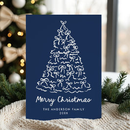 Icke-foto vid havsviken Julgran Julkort