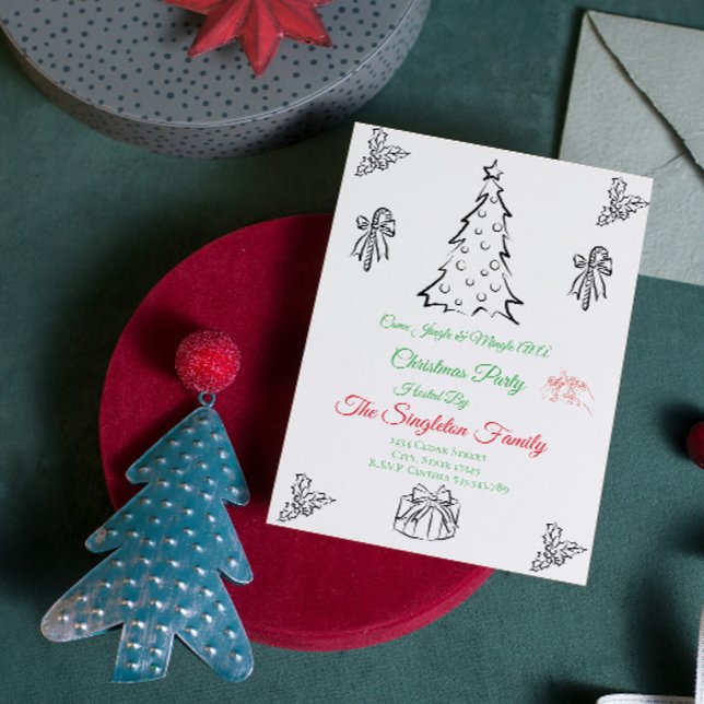 Icke-fotovismiska julklappar inbjudan (Skapare uppladdad)