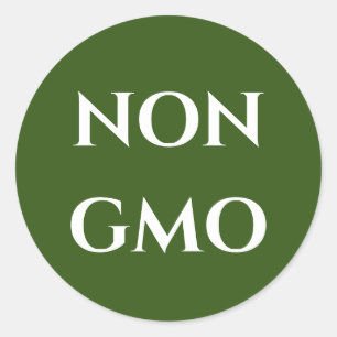 Icke GMO-dekal Runt Klistermärke