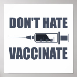 Icke-Hat-Vaccinera Pro-Vaccin Uttalande Poster