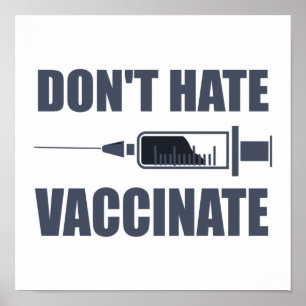 Icke-Hat-Vaccinera Pro-Vaccin Uttalande Poster
