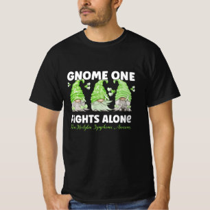 Icke-hodgkin Lymphoma Cancer Lime Ribbon Gnome T Shirt