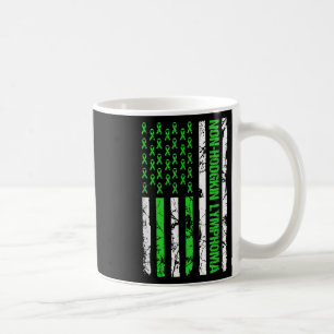 Icke-hodgkin Lymphoma Flagga Lime Green Ribbon Kaffemugg