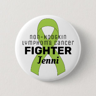 Icke-hodgkin Lymphoma Ribbon White Button Knapp