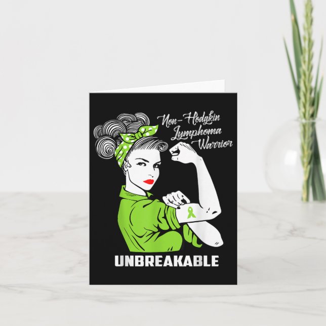 Icke-hodgkin Lymphoma Warrior Obrytbar medvetenhet Kort (Framsida)