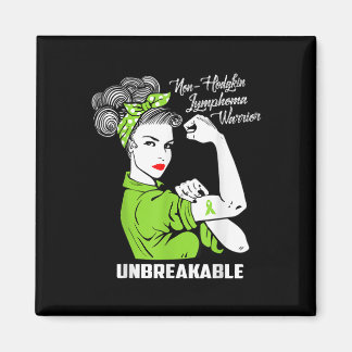 Icke-hodgkin Lymphoma Warrior Obrytbar medvetenhet Magnet