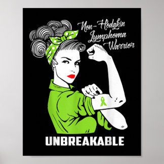Icke-hodgkin Lymphoma Warrior Obrytbar medvetenhet Poster