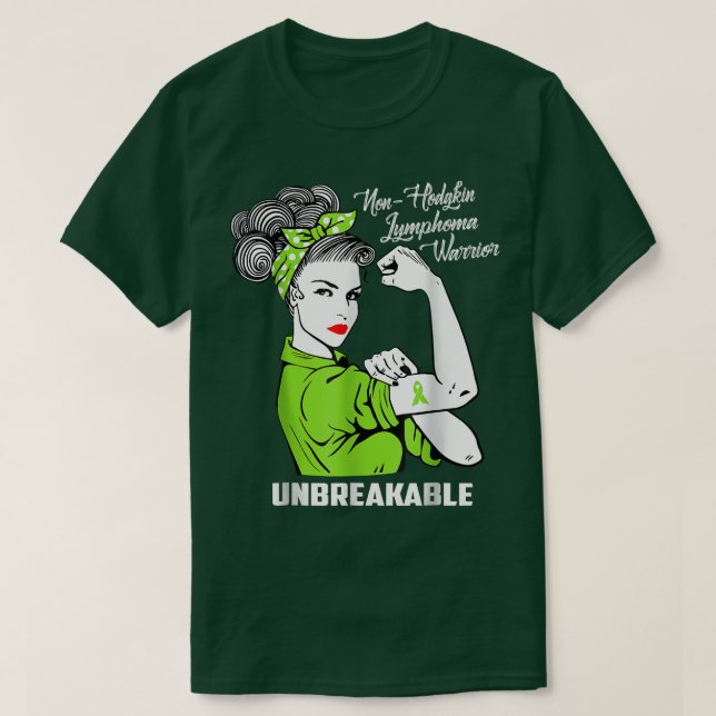 Icke-hodgkin Lymphoma Warrior Tee Obrytbar Medvete (Design framsida)