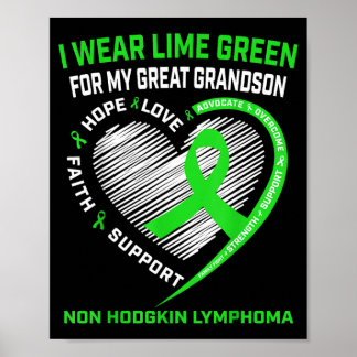 Icke Hodgkins lymfom Cancer Medvetenhet Tröja Stor Poster