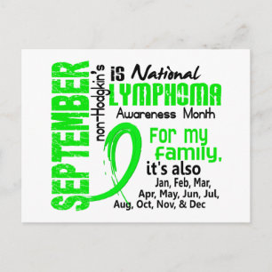 Icke-Hodgkins lymphoma Awareness Month Min familj Vykort