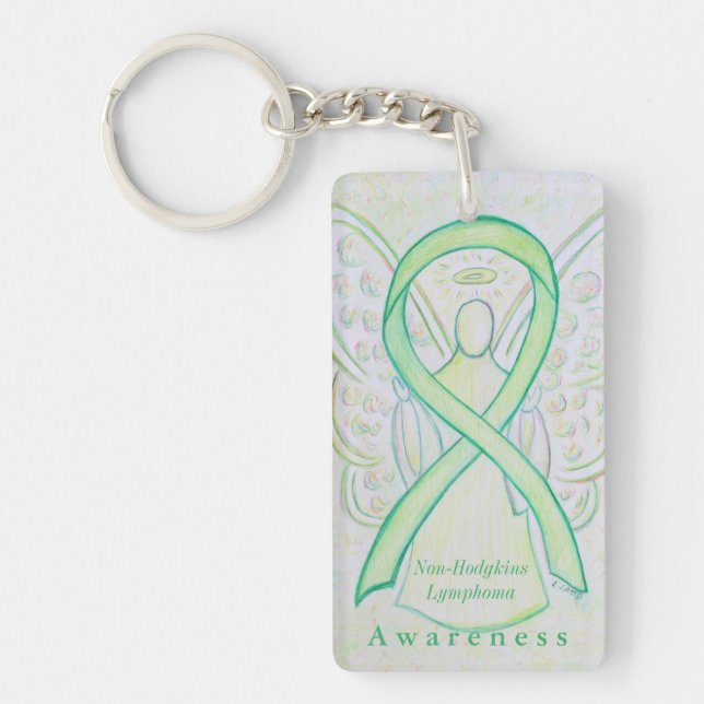 Icke-hodgkins lymphoma Awareness Ribbon Keychain (Framsidan)