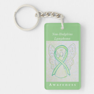 Icke-hodgkins lymphoma Awareness Ribbon Keychain