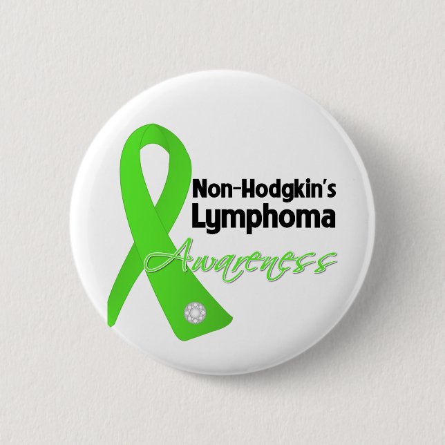 Icke-hodgkins Lymphoma Awareness Ribbon Knapp (Framsida)