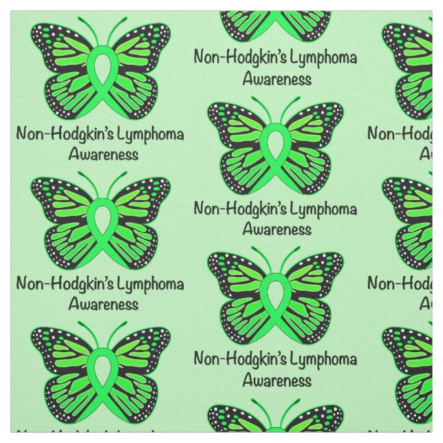 Icke-Hodgkins lymphoma Butterfly från Hope Tyg (Provkarta)