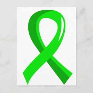 Icke-hodgkins lymphoma lime Green Ribbon 3 Vykort