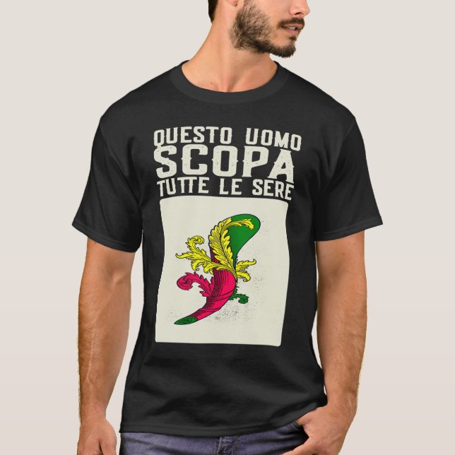 Icke-inget "Grandpa Scopa Italipa Card Game Scopa  T Shirt (Framsida)