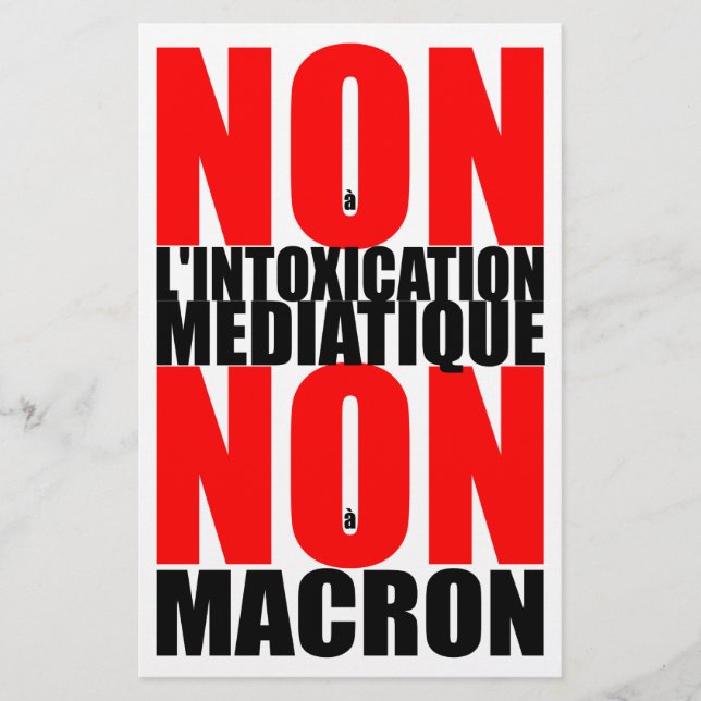 ICKE- INTOXISERINGSMEDIATIQUE NON à MACRON S Brevpapper (Framsida)