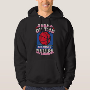 Icke-kända Baller Basketball-tema på födelsedagen Hoodie