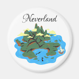 Icke-land Island med sjöjungfruar och pirat frakt Magnet