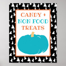 Icke-livsmedelstrattor Teal Pumpkin Halloween Alle Poster