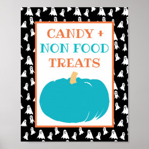 Icke-livsmedelstrattor Teal Pumpkin Halloween Alle Poster