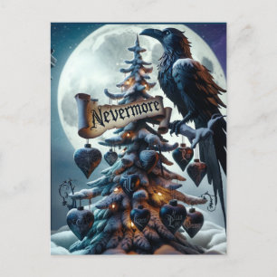 Icke-mer gotisk Julgran med Hearts Raven Vykort
