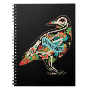 Icke-mer Sugar Skull Raven Anteckningsbok